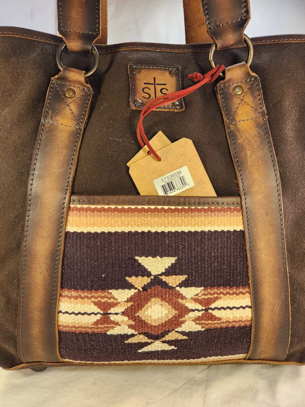 STS RANCHWEAR SERAPE COLLECTION TOTE PURSE CCW CONCEALED CARRY CANVAS LEATHER